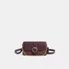 Coach Restored Beat Crossbody Clutch With Horse And Carriage Print In Brass/oxblood Cranberry