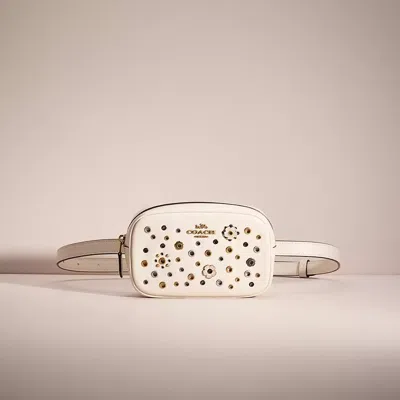 Coach Restored Belt Bag With Scattered Rivets In White