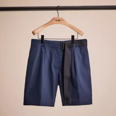 Coach Restored Belted Shorts In Blue