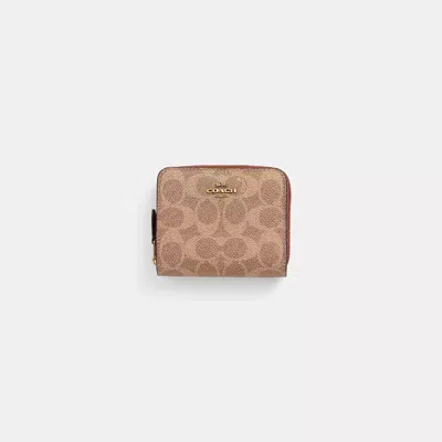 Coach Restored Billfold Wallet In Signature Canvas In Brown