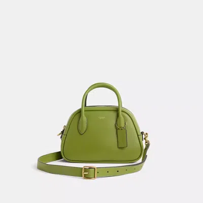Coach Restored Borough Bowling Bag In Brass/dark Lime