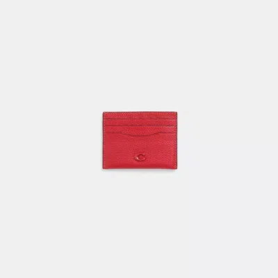 Coach Restored Card Case In Red