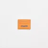 Coach Restored Card Case In Bright Mandarin/true Blue
