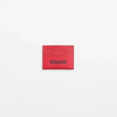 Coach Restored Card Case In Sport Red/oxblood