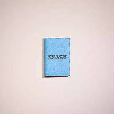 Coach Restored Card Wallet In Aqua/midnight Navy