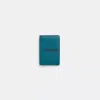 Coach Restored Card Wallet In Deep Turquoise/midnight Navy