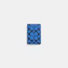 Coach Restored Card Wallet In Signature Leather In Blue Fin/black