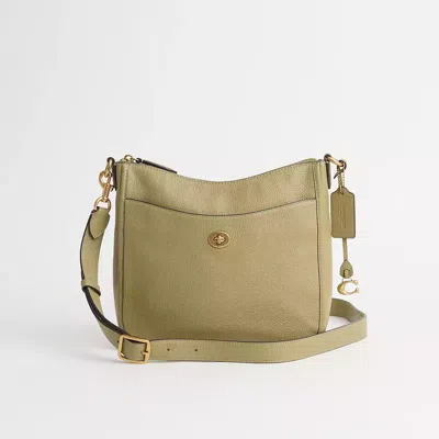 Coach Restored Chaise Crossbody In Brass/moss