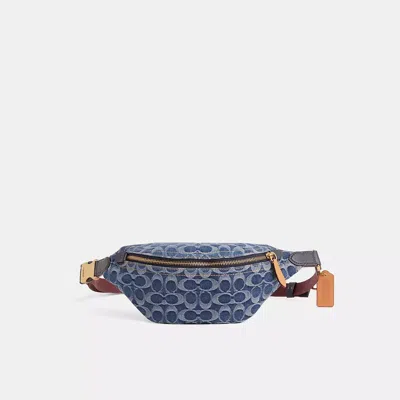 Coach Restored Charter Belt Bag 7 In Signature Denim