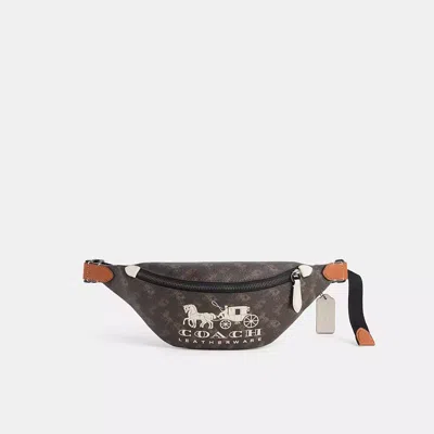Coach Restored Charter Belt Bag 7 With Horse And Carriage Print