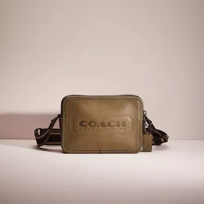 Coach Restored Charter Crossbody 24 With  Badge In Army Green