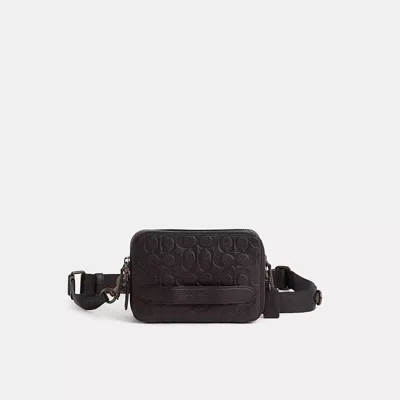 Coach Restored Charter Crossbody In Signature Leather In Brown