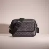 Coach Restored Charter Flap Crossbody 24 In Signature Canvas In Charcoal