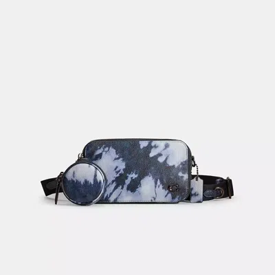 Coach Restored Charter Slim Crossbody With Tie Dye Print In Midnight Navy Multi
