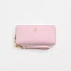 Coach Restored Continental Wallet In Brass/carnation