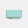 Coach Restored Continental Wallet In Silver/faded Blue