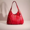 Coach Restored Dakota Bucket Bag In Brass/army Green