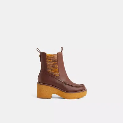 Coach Restored Delaney Bootie In Brown