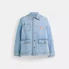 Coach Restored Denim Chore Jacket In Blue