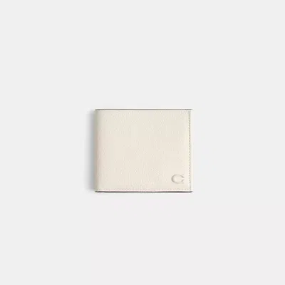 Coach Restored Double Billfold Wallet In White