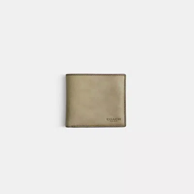 Coach Restored Double Billfold Wallet In Green