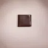 Coach Restored Double Billfold Wallet In Mahogany Brown
