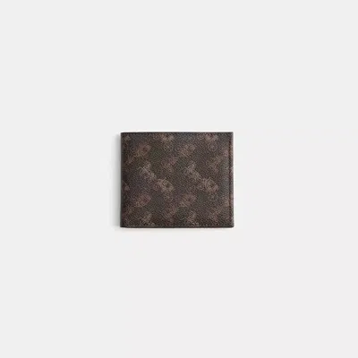 Coach Restored Double Billfold Wallet With Horse And Carriage Print