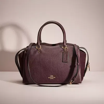 Coach Restored Drew Satchel In Gold/oxblood