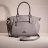 Coach Restored Elise Satchel In Gunmetal/heather Grey