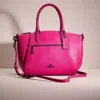 Coach Restored Elise Satchel In Pewter/cerise