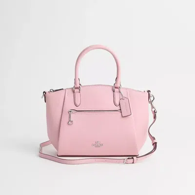 Coach Restored Elise Satchel In Silver/powder Pink