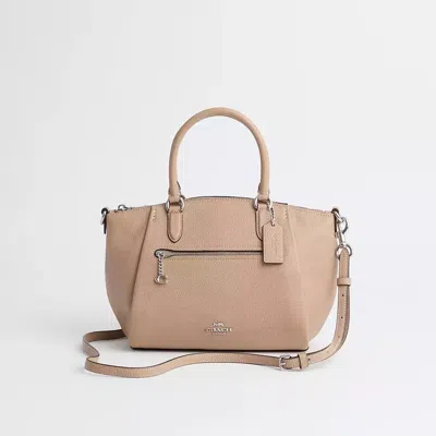Coach Restored Elise Satchel In Silver/taupe