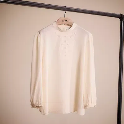 Coach Restored Embroidered Top In Neutral