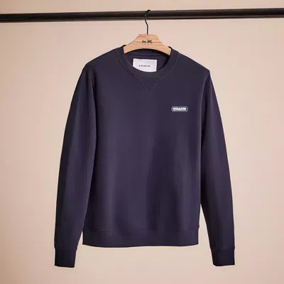 Coach Restored Essential Crewneck In Organic Cotton In Navy