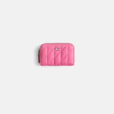 Coach Restored Essential Small Zip Around Card Case With Pillow Quilting