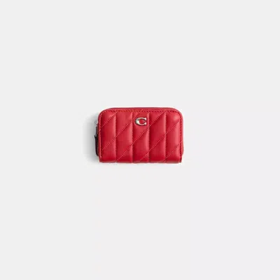 Coach Restored Essential Small Zip Around Card Case With Pillow Quilting