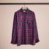 Coach Restored Flannel Shirt In Navy/red