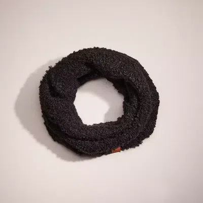 Coach Restored Fleece Textured Snood In Black