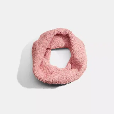 Coach Restored Fleece Textured Snood In Pink