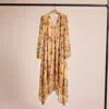 Shop Coach Restored Floral Long Dress In Multi