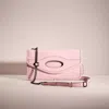 Coach Restored Foldover Cut Out Clutch Crossbody In Pewter/carnation