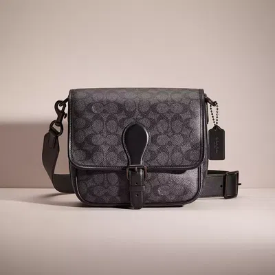 Coach Restored Frankie Crossbody In Signature Canvas In Charcoal