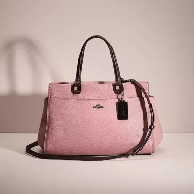 Coach Restored Fulton Satchel In Colorblock In Pink