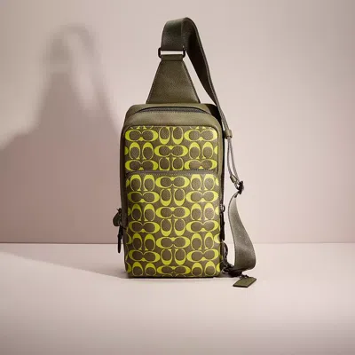 Coach Restored Gotham Pack In Signature Leather In Green