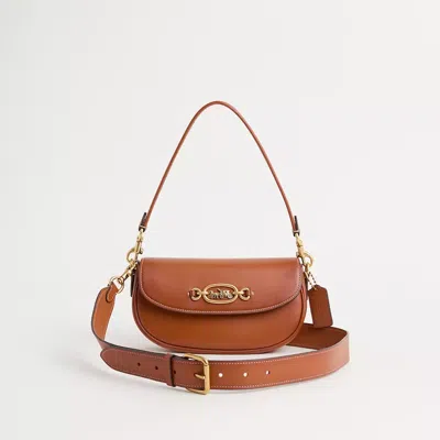 Coach Restored Harley Shoulder Bag 23 In Brass/burnished Amber