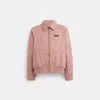 Coach Restored Harrington Jacket In Pink