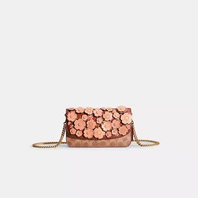 Coach Restored Hayden Crossbody In Signature Canvas With Tea Rose In Brass/tan Rust Multi