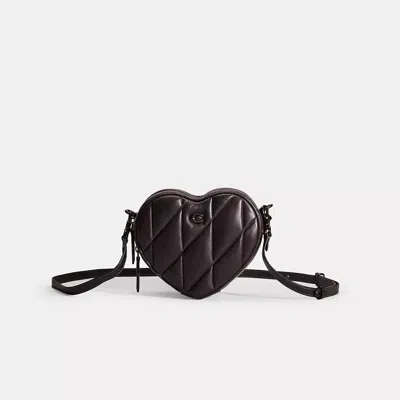 Coach Restored Heart Crossbody 14 With Pillow Quilting In Multi