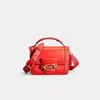 Coach Restored Hero Shoulder Bag In Brass/sport Red