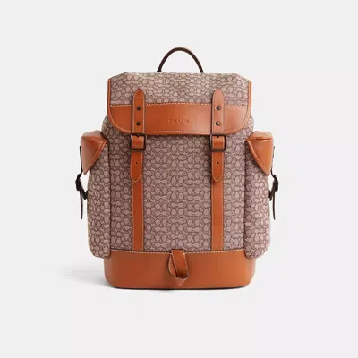 Coach Restored Hitch Backpack In Micro Signature Jacquard